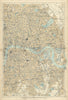 EAST LONDON Tower Hamlets Southwark Lewisham Hackney City plan BACON 1898 map