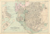 PORTSMOUTH Portsea Southsea Landport town city plan GW BACON 1898 old map