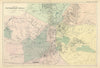 TUNBRIDGE WELLS & Rusthall antique town city plan GW BACON 1898 old map