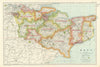 KENT. Showing Parliamentary divisions, boroughs & parks. BACON 1919 old map