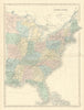 United States. Eastern USA. 31 states. Minnesota Territory. SIDNEY HALL 1854 map