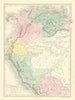 Andean States. Venezuela New Granada Ecuador Peru Colombia. SIDNEY HALL 1854 map