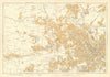 BRADFORD vintage town city plan. GEOGRAPHIA 1935 old vintage map chart