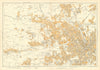 BRADFORD vintage town city plan. GEOGRAPHIA 1935 old vintage map chart