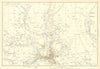 HEBDEN BRIDGE vintage town city plan. GEOGRAPHIA 1935 old vintage map chart