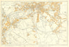 ROTHERHAM SOUTH vintage town city plan. Sheffield. GEOGRAPHIA 1935 old map