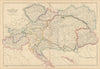 The Austrian Empire. Hungary Dalmatia Venice Czechia Galicia. WELLER 1860 map