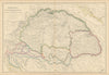 Hungary, Woiwody of Servia & Temes Banat, Transylvania, Croatia… LOWRY 1860 map