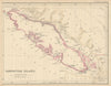 Vancouver Island by Edward Weller 1860 old antique vintage map plan chart