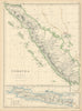 Sumatra & Java showing volcanoes by Edward Weller. Indonesia 1860 old map
