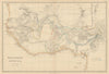 Western Africa by Edward Weller. Early British/French settlements 1860 old map