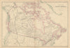 British North America by Joseph Wilson Lowry. Canada 1860 old antique map