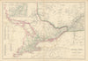 Canada West & part of Canada East. Montreal environs. Ontario. LOWRY 1860 map