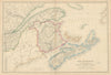 New Brunswick, Nova Scotia, Prince Edward Island &… Canada East. LOWRY 1860 map