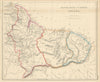 British, Dutch & French Guiana. Suriname Guyana. LOWRY 1860 old antique map