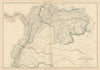 Venezuela, New Granada & Ecuador by J.W. Lowry. Colombia 1860 old antique map