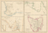 Western, South, North Australia. Tasmania Van Diemen's Land BARTHOLOMEW 1860 map