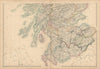Scotland (South) by Edward Weller. Borders Lothian Central Strathclyde 1860 map