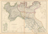 Northern Italy & Sardinia by William Hughes. W/o Nice & Savoy/Savoie 1860 map