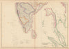 Southern India. Pegu Tenasserim Straits Settlements. Singapore. WELLER 1860 map
