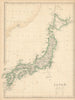 Japan by Edward Weller 1860 old antique vintage map plan chart