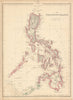 The Philippine Islands by Edward Weller. Philippines 1860 old antique map