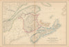 New Brunswick, Nova Scotia, Prince Edward Island &… Canada East. LOWRY 1860 map