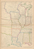 United States - Valley of the Mississippi by Joseph Wilson Lowry. USA 1860 map