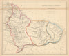 British, Dutch & French Guiana. Suriname Guyana. LOWRY 1860 old antique map