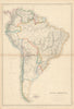 South America by Joseph Wilson Lowry. Banda Oriental. Patagonia 1860 old map