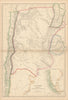 La Plata, Chili, Paraguay, Uruguay… Argentina Chile. BARTHOLOMEW 1860 old map