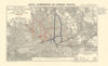 Royal Commission on London Traffic. 1902 LCC tramway traction proposals 1906 map