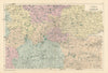 LONDON ENVIRONS. Home counties. Railways & parks. BACON 1895 old antique map
