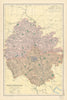 HEREFORDSHIRE antique county map by GW BACON 1895 old plan chart