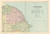 YORKSHIRE (North East) Scarborough Whitby antique county map by GW BACON 1895
