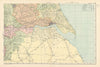 YORKSHIRE (South East) Hull York antique county map by GW BACON 1895 old