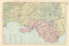 SOUTH WALES. Parliamentary divisions. Welsh place name Glossary. BACON 1895 map