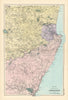 ABERDEEN & ENVIRONS Stonehaven Balmoral antique map by GW BACON 1895 old