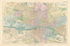 GLASGOW antique town city plan GW BACON 1895 old map chart