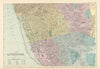 LIVERPOOL SOUTH Toxteth Riverside antique city plan by GW BACON 1895 old map