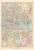 EAST LONDON Tower Hamlets Southwark Lewisham Hackney City plan BACON 1895 map