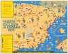 Vuelta Ciclista a España Mapa Oficial. Pictorial cycling road race map 1975