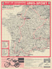 L'Itinéraire du Tour de France - Le Miroir des Sports. Cycling route map 1961