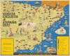 Vuelta Ciclista a España Mapa Oficial. Pictorial cycling road race map 1972