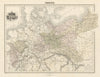 Prusse by Migeon. Prussia 1861 old antique vintage map plan chart