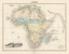 Afrique by Migeon. Pre-colonial Africa 1861 old antique vintage map plan chart