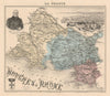 Bouches-du-Rhône département. Marseille. Vuillemin 1890 old antique map chart
