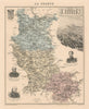 Loire département. Saint-Étienne vignette. Vuillemin 1890 old antique map