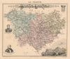 Haute-Loire département. Le Puy-en-Velay. Vuillemin 1890 old antique map chart