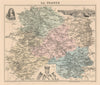 Marne département. Châlons-en-Champagne vignette. Vuillemin 1890 old map